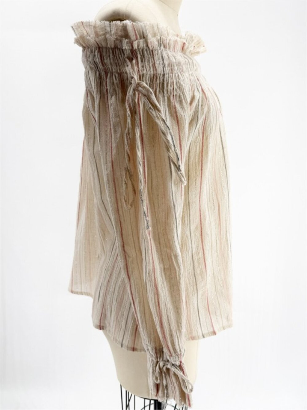 Anthropologie Love Sam Azalea Off-The-Shoulder Blouse Women's Size S Romantic - Picture 3 of 10